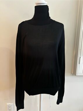 KHAITE Black Turtleneck Top